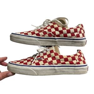 Red White Blue Custom Vans Size 8.5